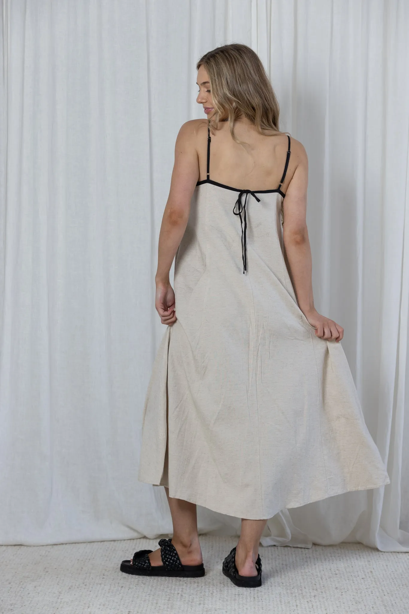 REN MAXI DRESS - Oatmeal