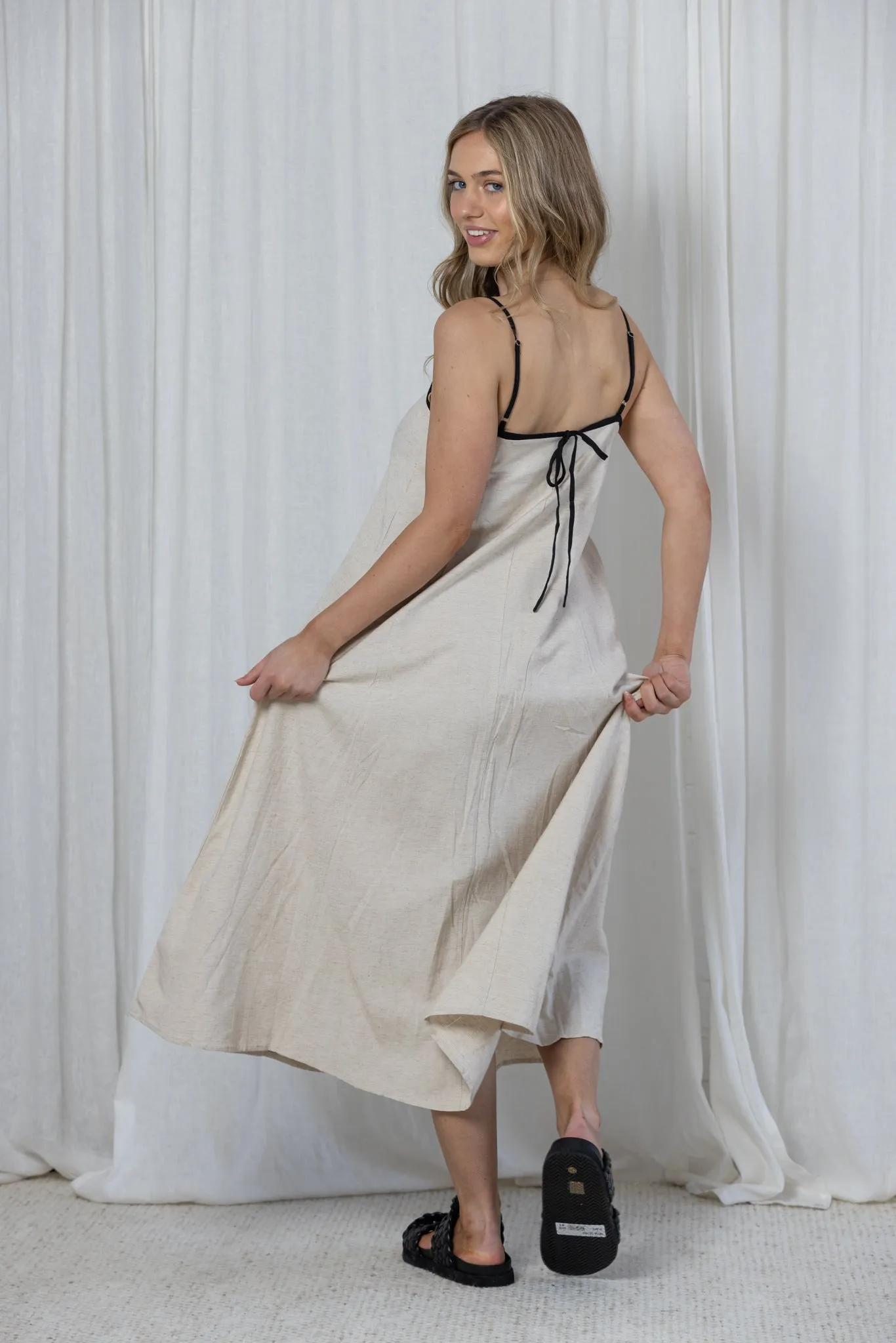 REN MAXI DRESS - Oatmeal