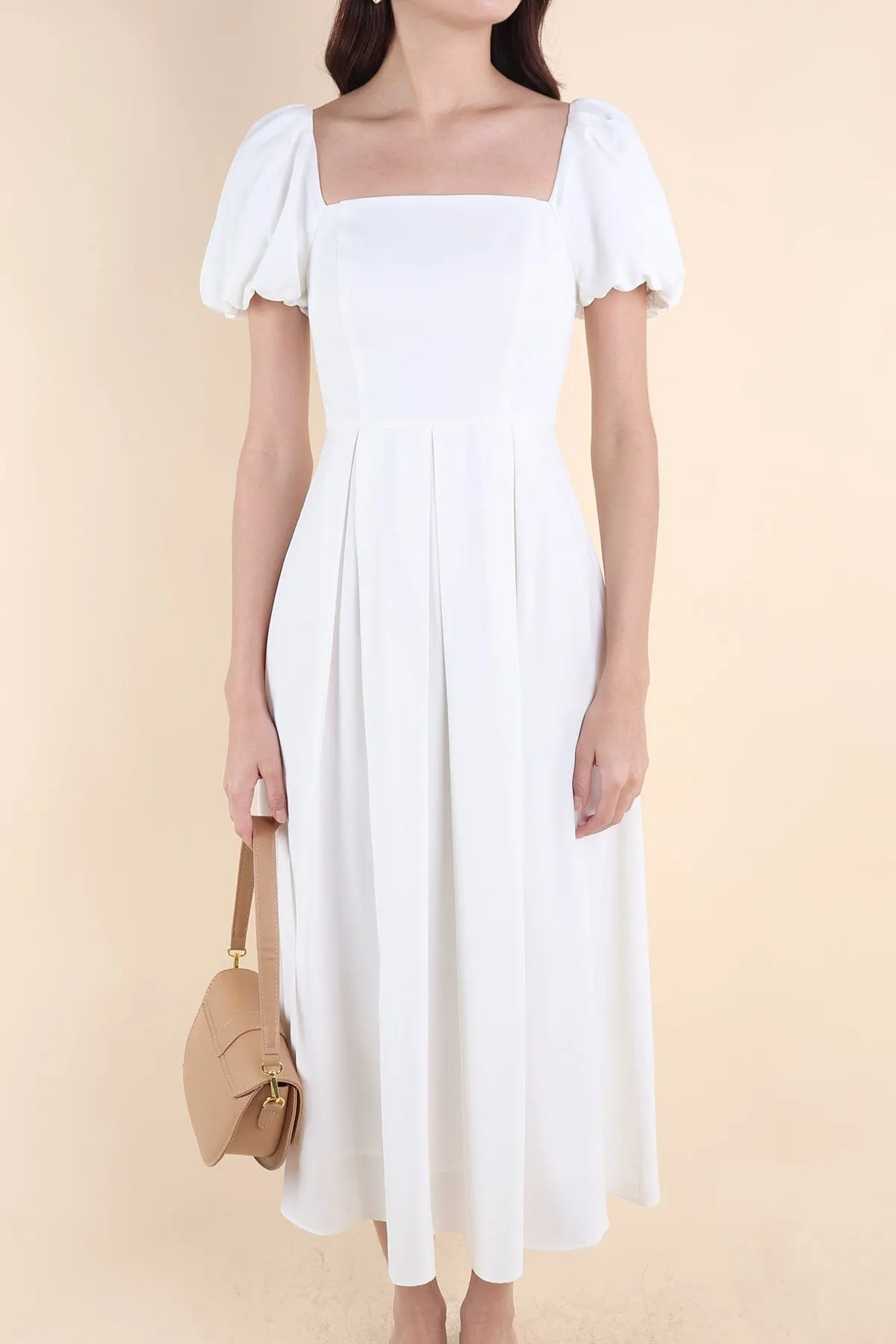 ROSELLE PUFF SLEEVE MAXI IN WHITE