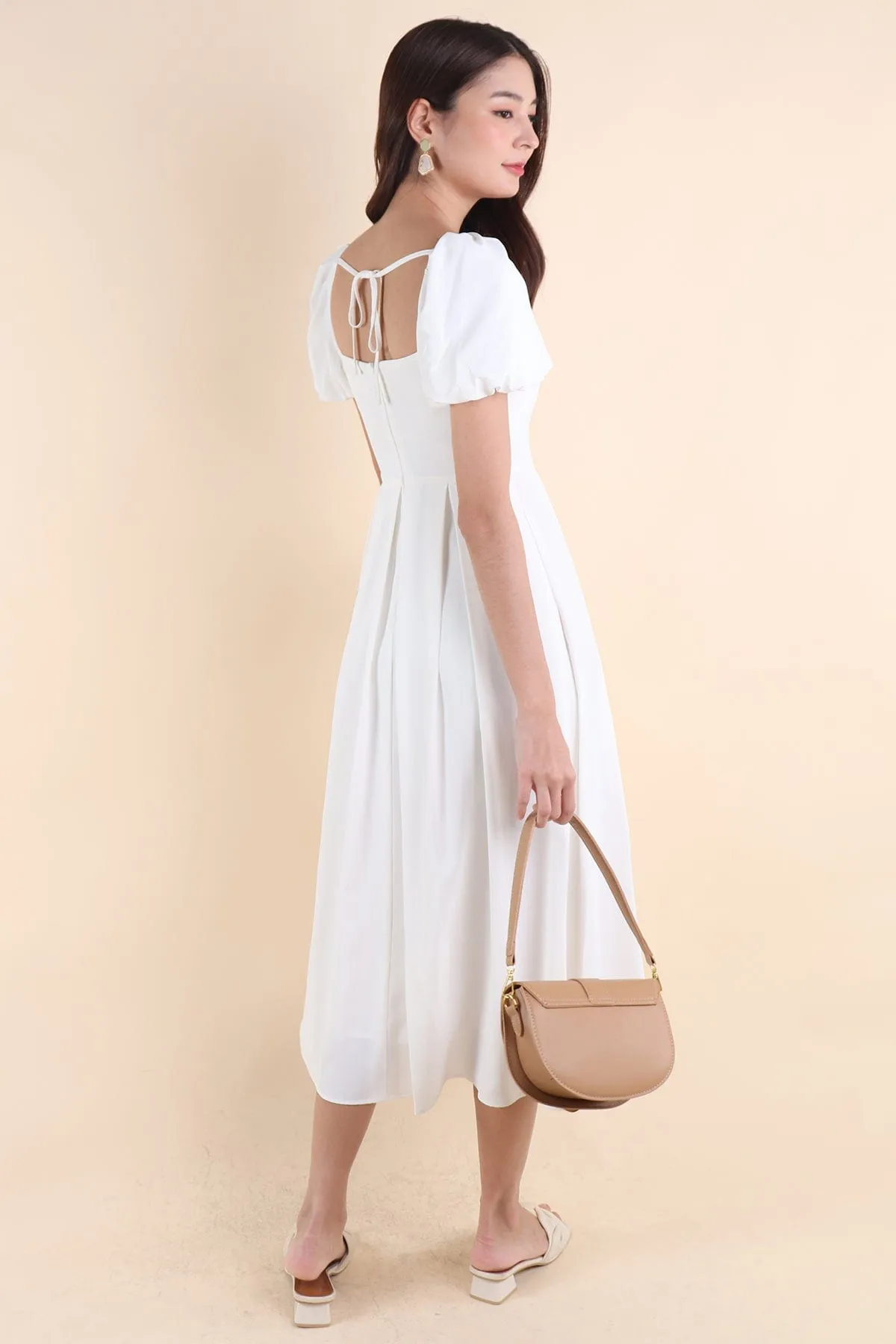 ROSELLE PUFF SLEEVE MAXI IN WHITE