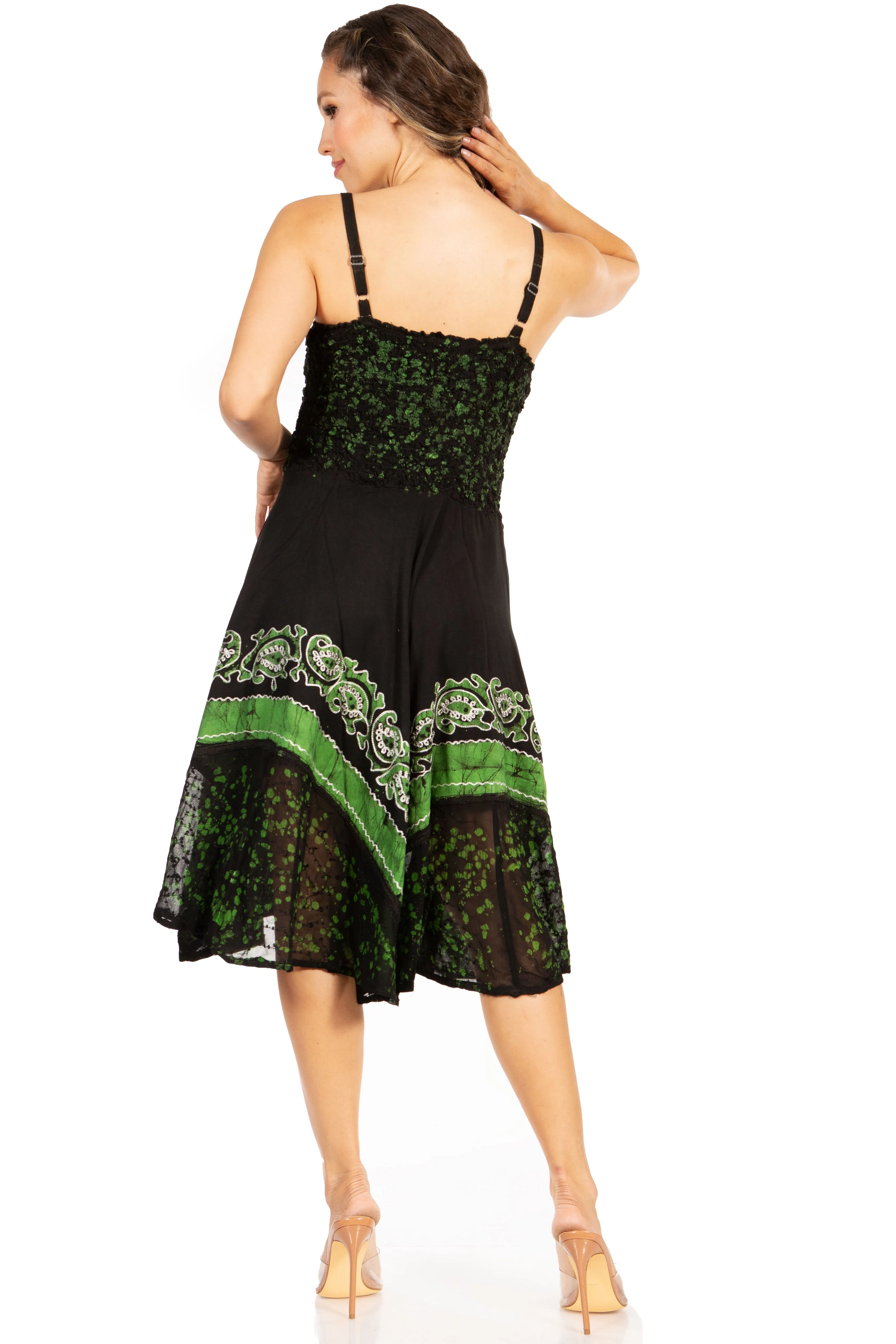 Sakkas Aphrodite Embroidered Batik Dress