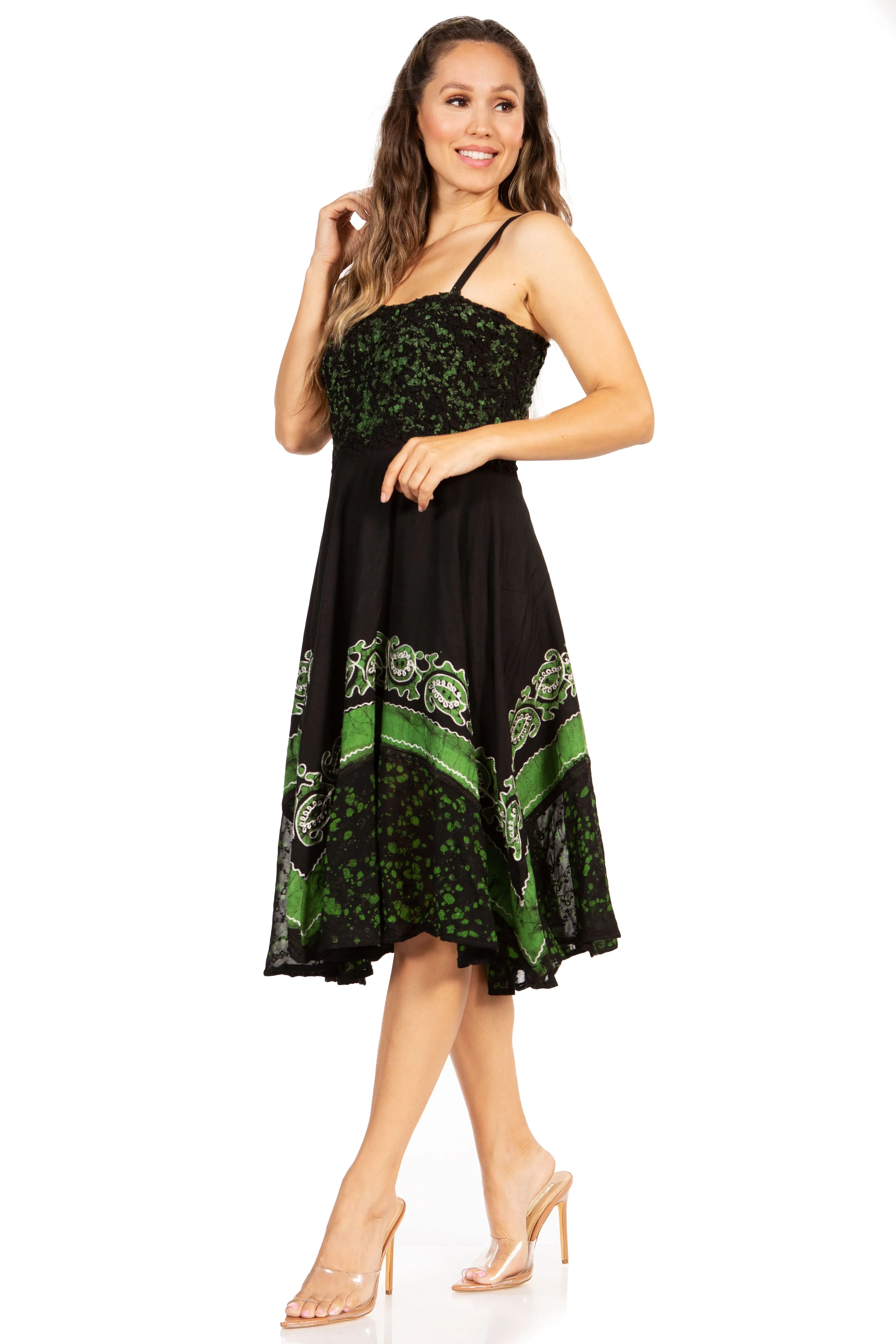 Sakkas Aphrodite Embroidered Batik Dress