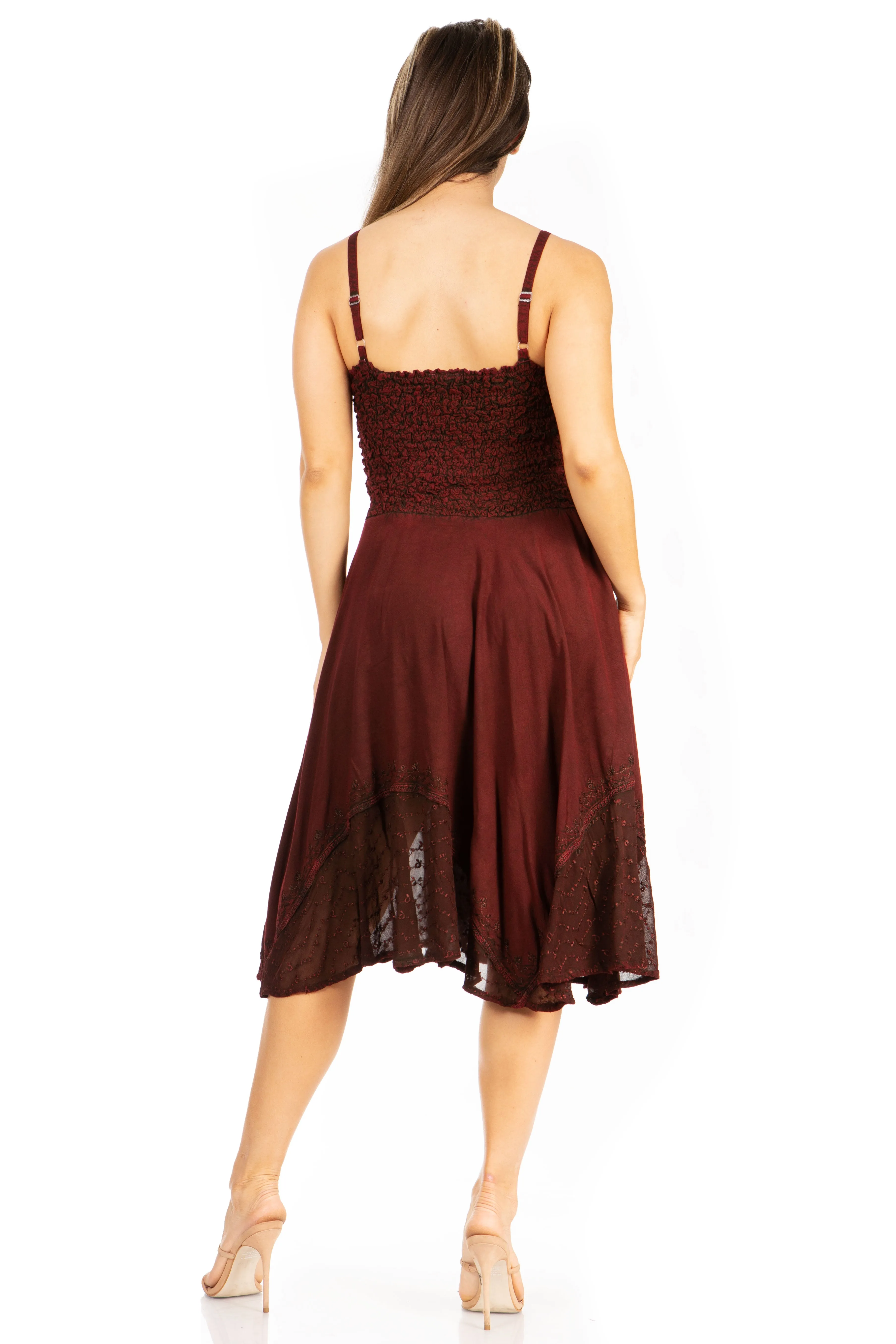 Sakkas Aphrodite Embroidered Batik Dress