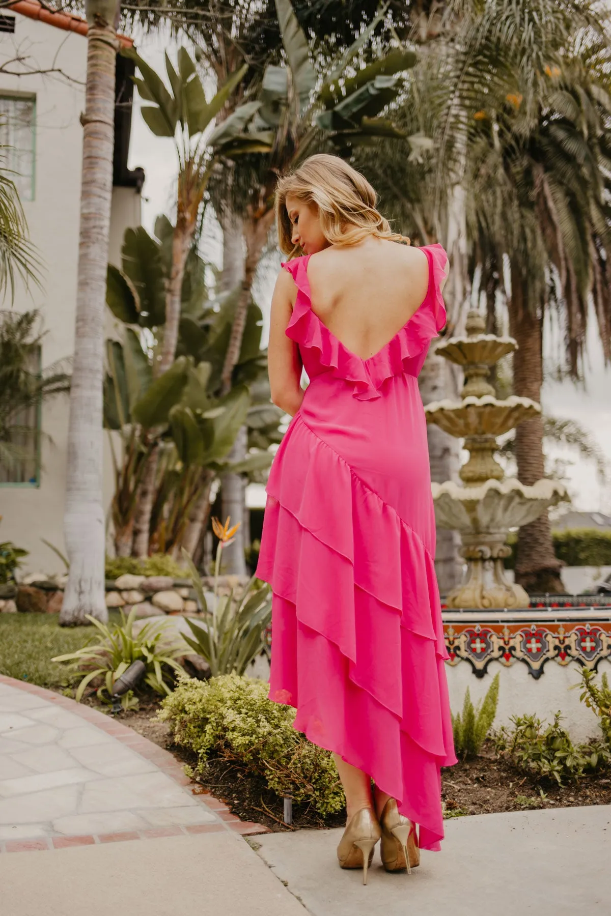 Samba Maxi Dress Fuchsia