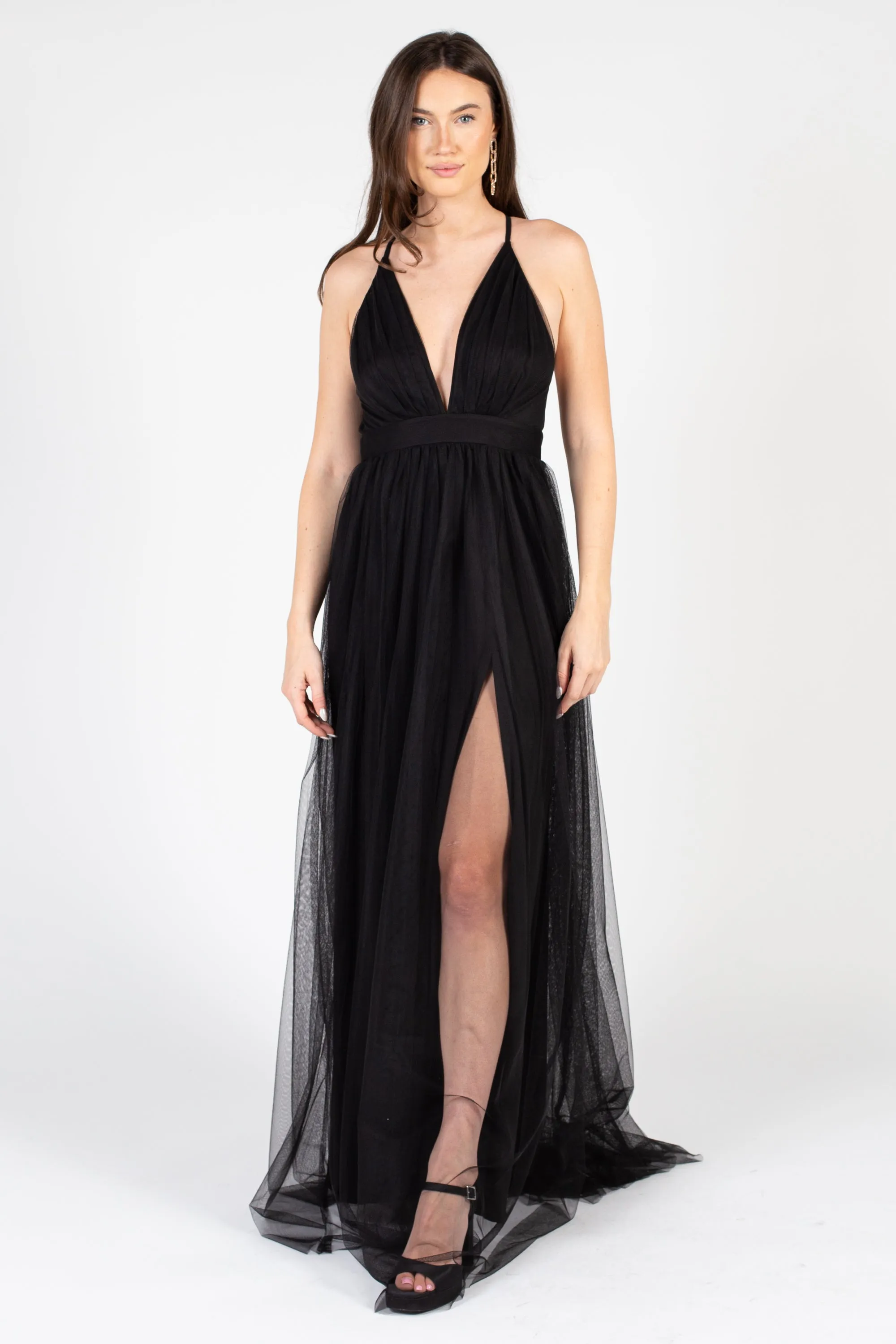 Sandy Tulle Maxi Dress