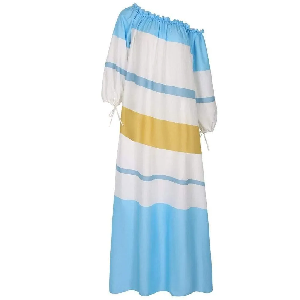 Santorini Striped Maxi Dress