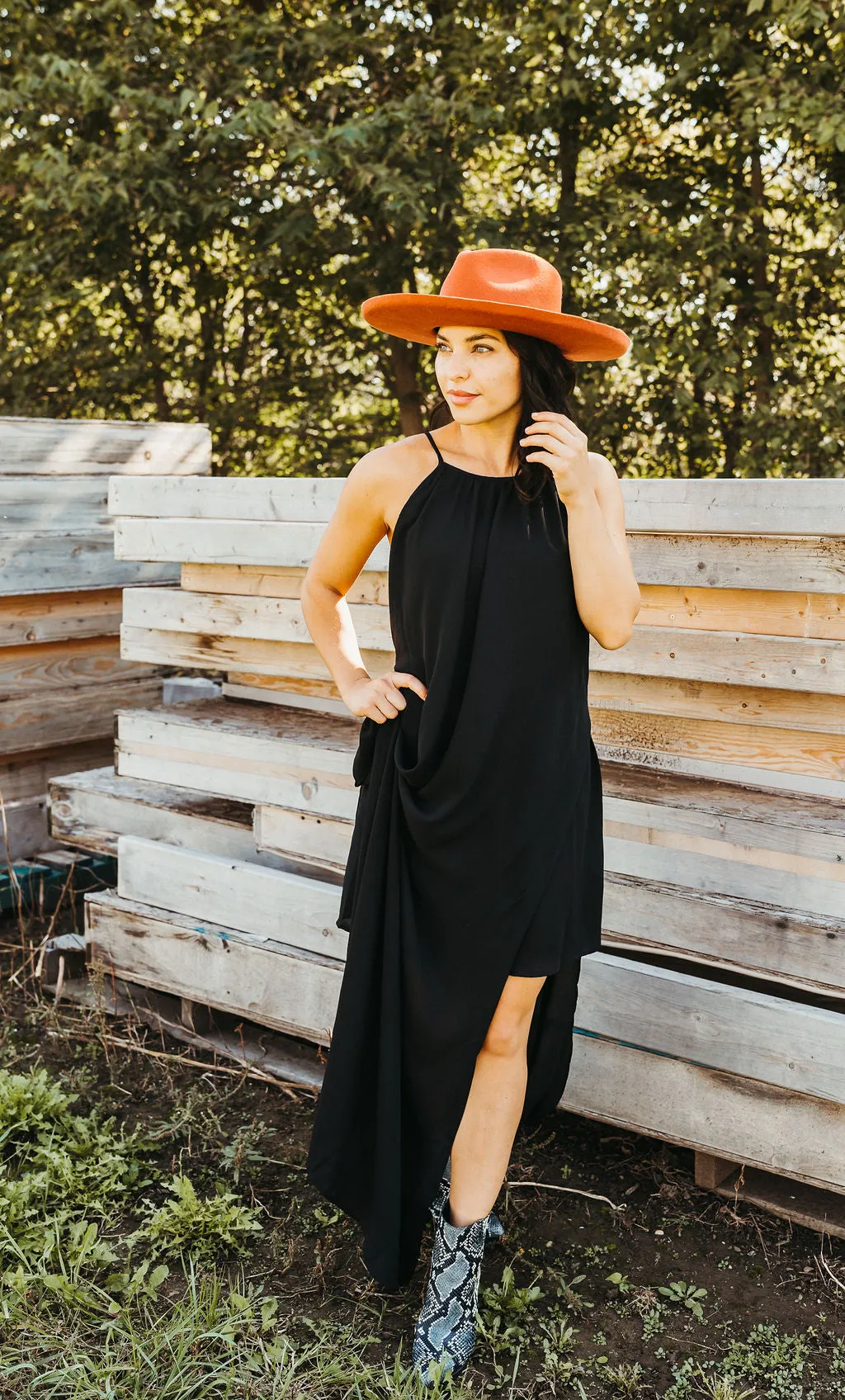 Sassy Black Maxi Dress