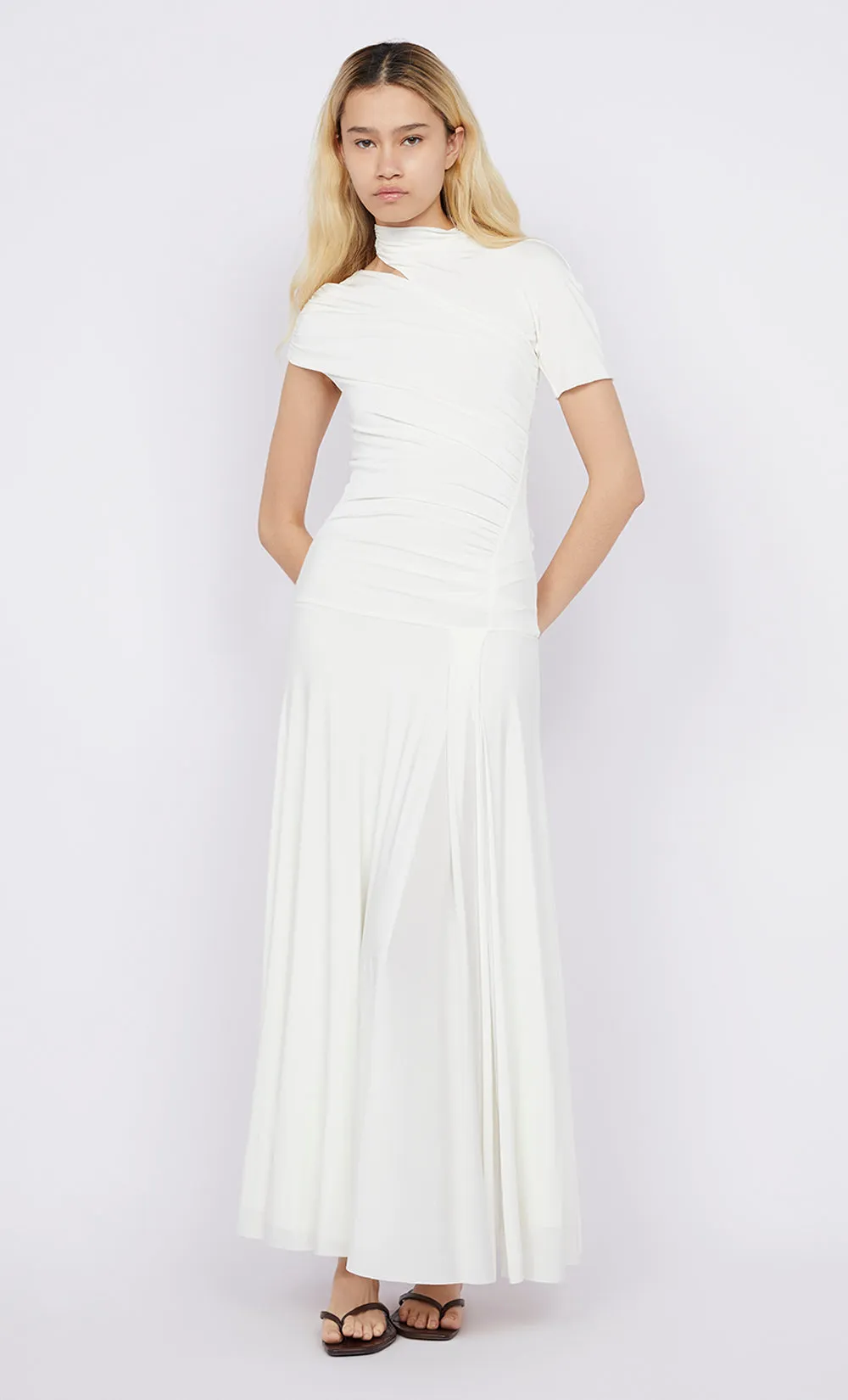 SERAPHINA ASYM DRESS - WHITE