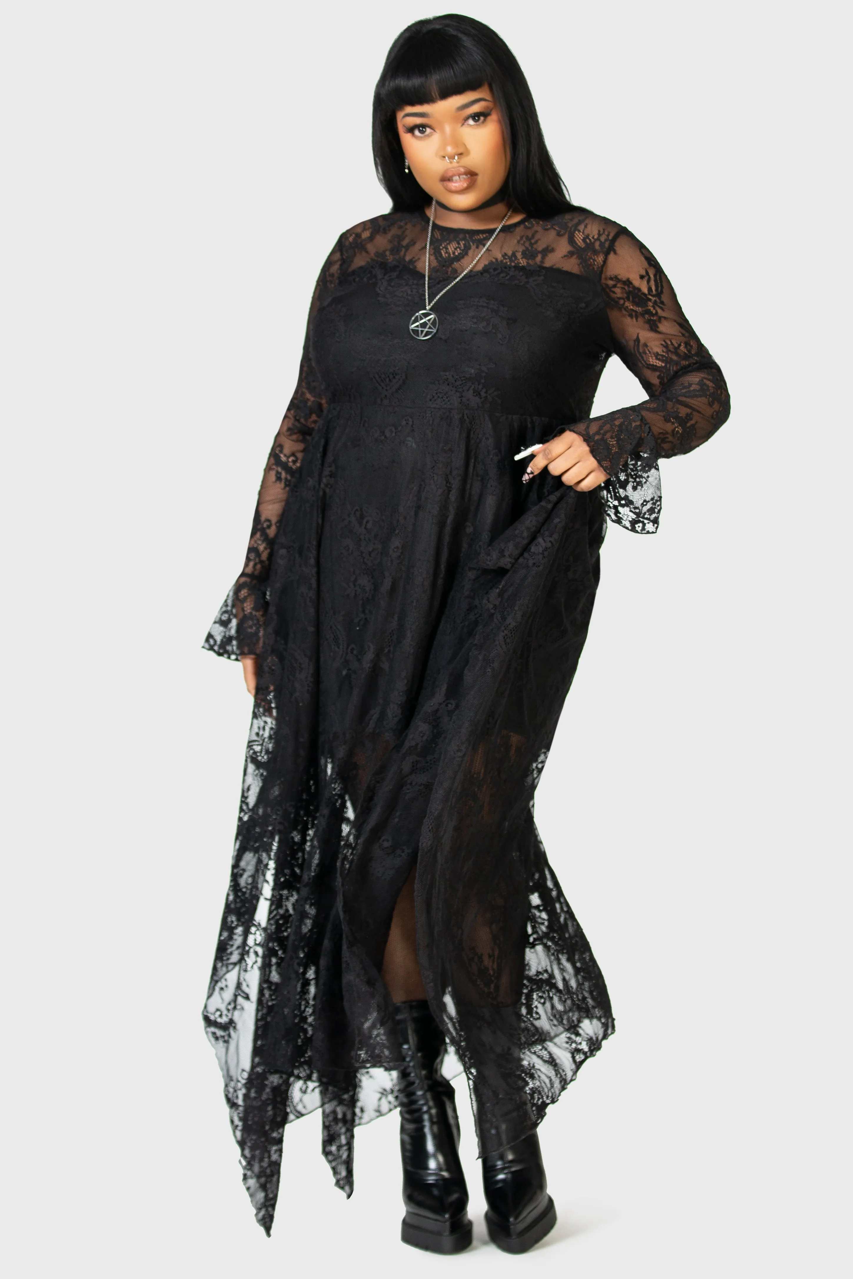 Shadow Figure Maxi Dress