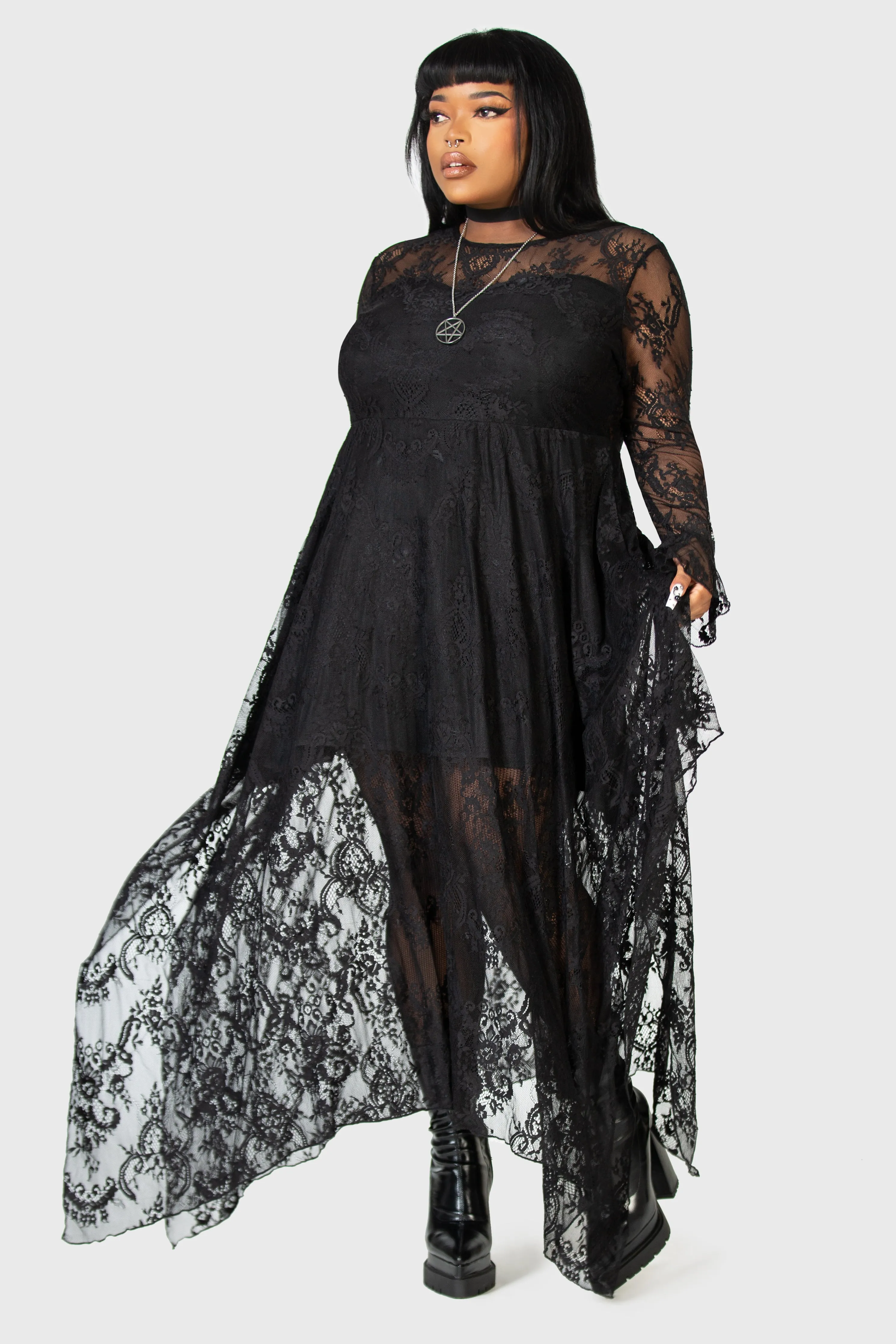 Shadow Figure Maxi Dress