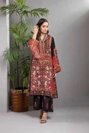 Shamaeel - Afsaneh - AFS 07 - Digitally Printed Silk - 2 Piece