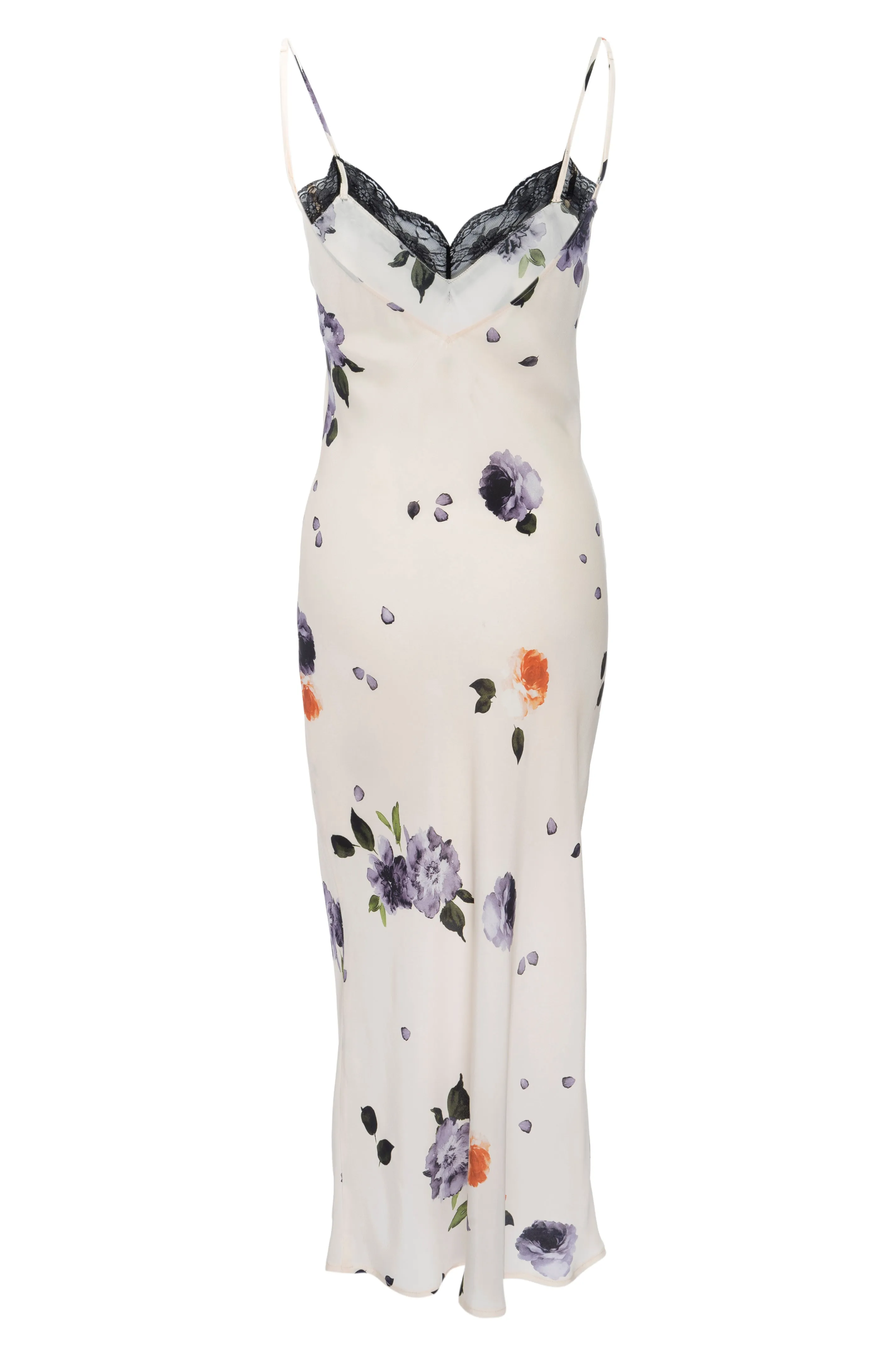 Silk 'Katie' Bias Slip: Garden Floral Print