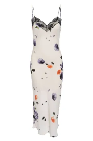 Silk 'Katie' Bias Slip: Garden Floral Print