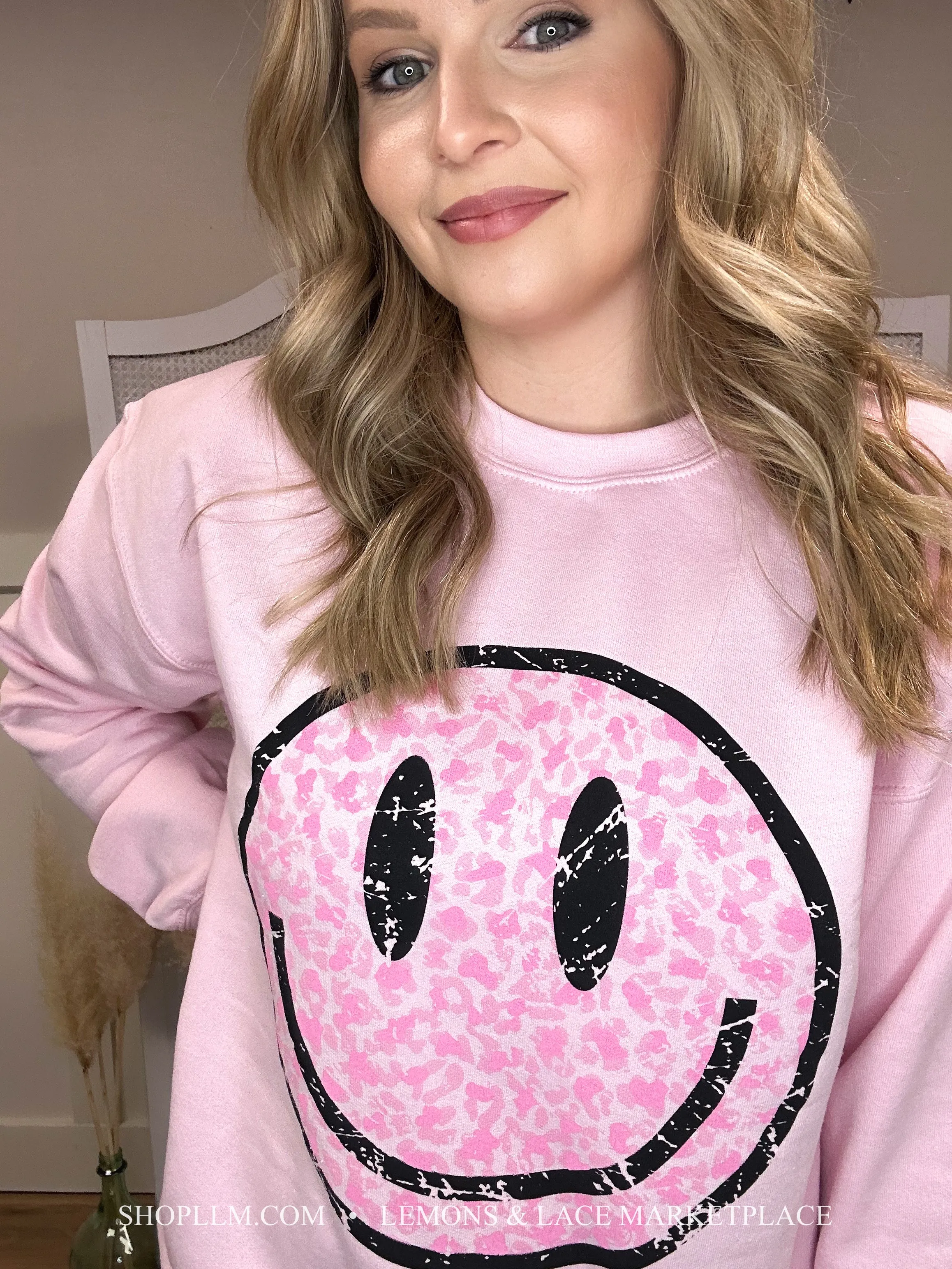 Smiley Leopard Sweatshirt