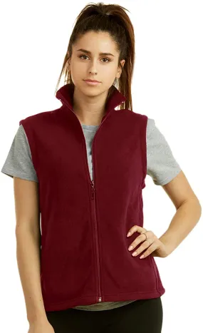 Sofra Women's Polar Fleece Full Zip Up Winter Vest