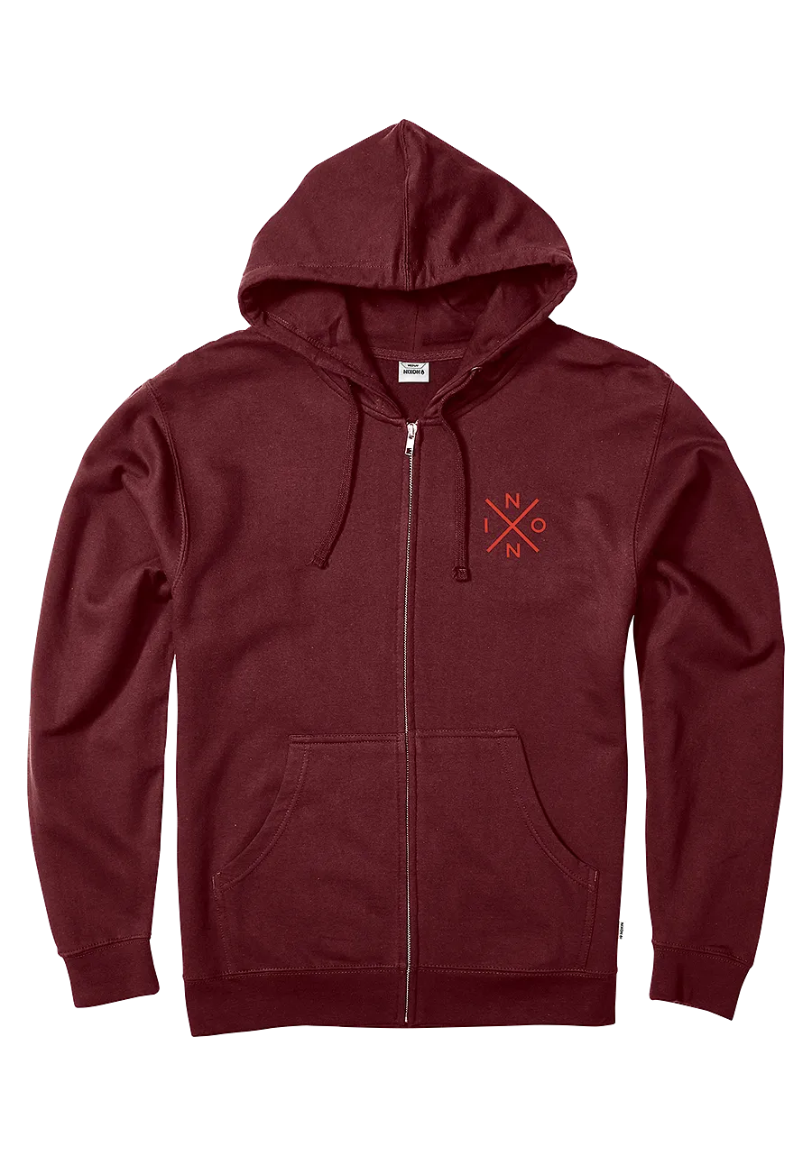 Spot Full Zip Hoodie - Burgundy