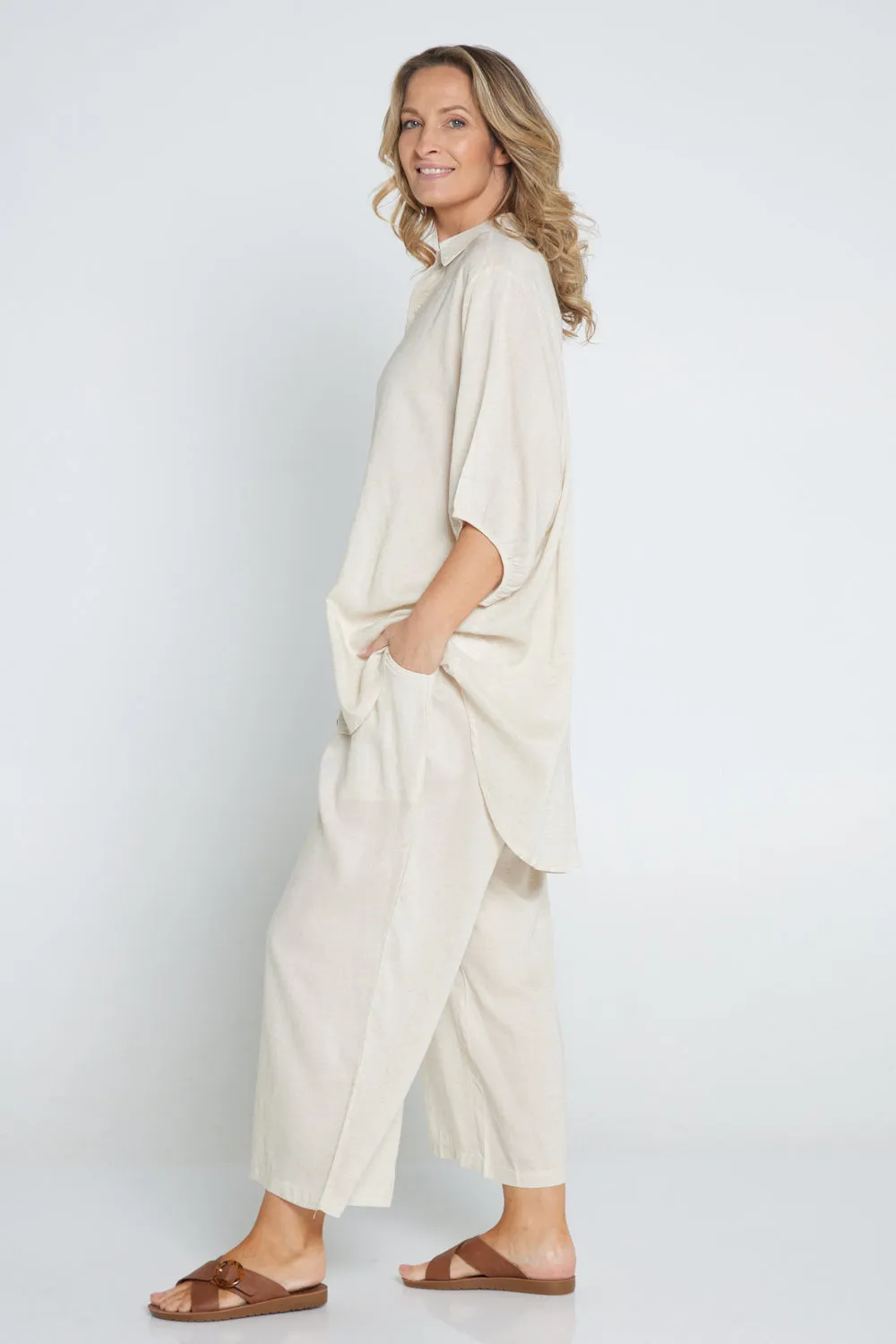 Suli Linen Comfort Shirt - Flax