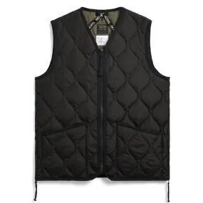 Taion Military Zip V Neck Down Vest Black