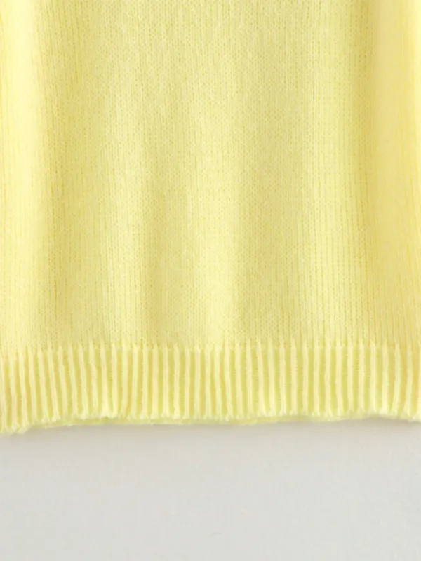 TEEK - Yellow Knit Sweater Vest