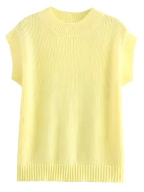 TEEK - Yellow Knit Sweater Vest