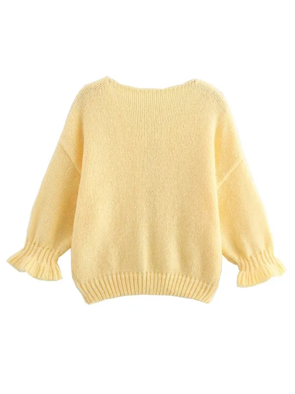 TEEK - Yellow Knit Sweater Vest