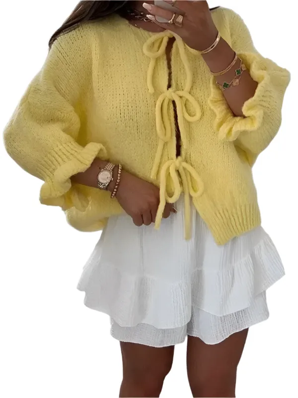 TEEK - Yellow Knit Sweater Vest