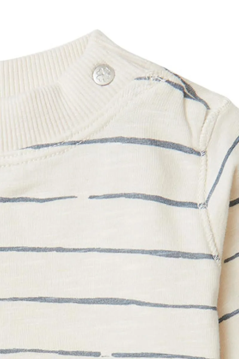 The Barrigton Stripe Sweatshirt - Whitecap - BABY