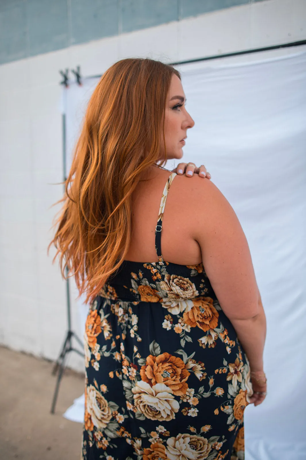 The Charlotte Maxi Dress - Navy Floral - PLUS