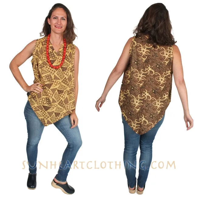 Tienda ho Batik Cotton Monsoon Tank Top Resort Wear Boho Sml-2x Close Out Sale