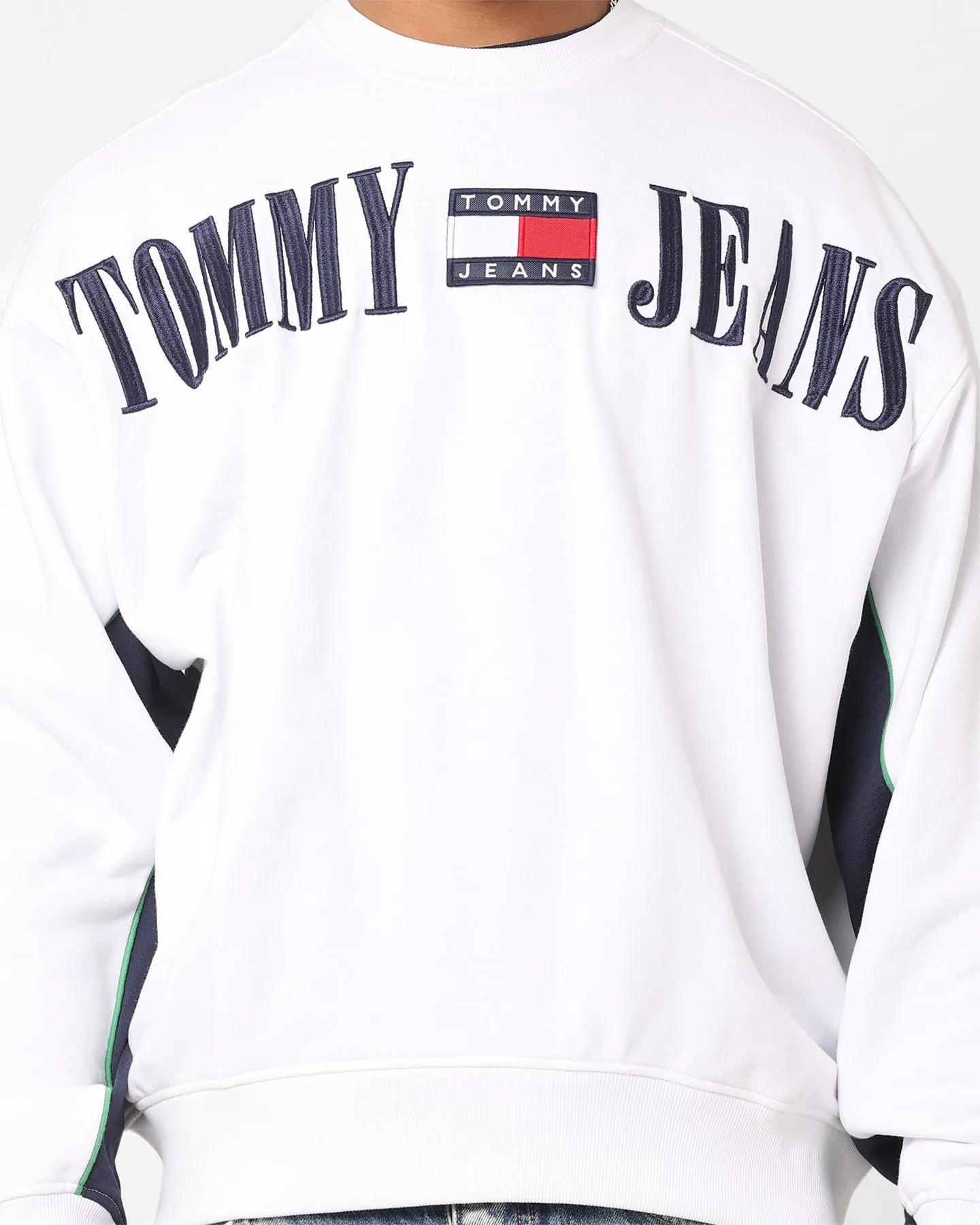 Tommy Jeans Boxy Archive Crewneck White