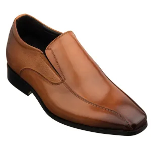 TOTO - Y6362 - 2.2 Inches Taller (Brown) - Slip-On Dress Oxford