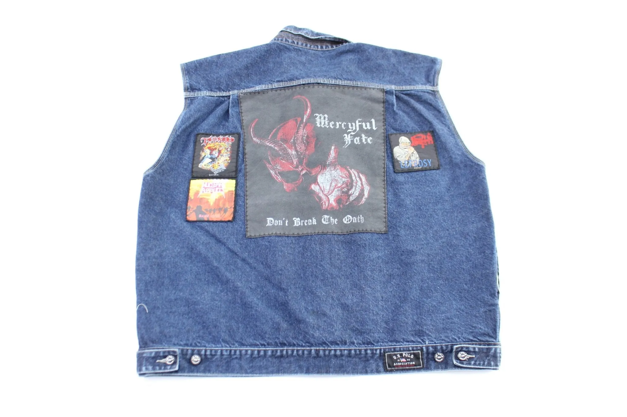 U.S. Polo ASSN. Patched Denim Vest