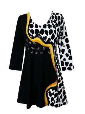 Valentina Animal-Spot V-Neck Print Tunic - 24676-TU - Sizes M & L Only!