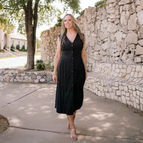 Verona Estates Black V-neck Maxi Dress