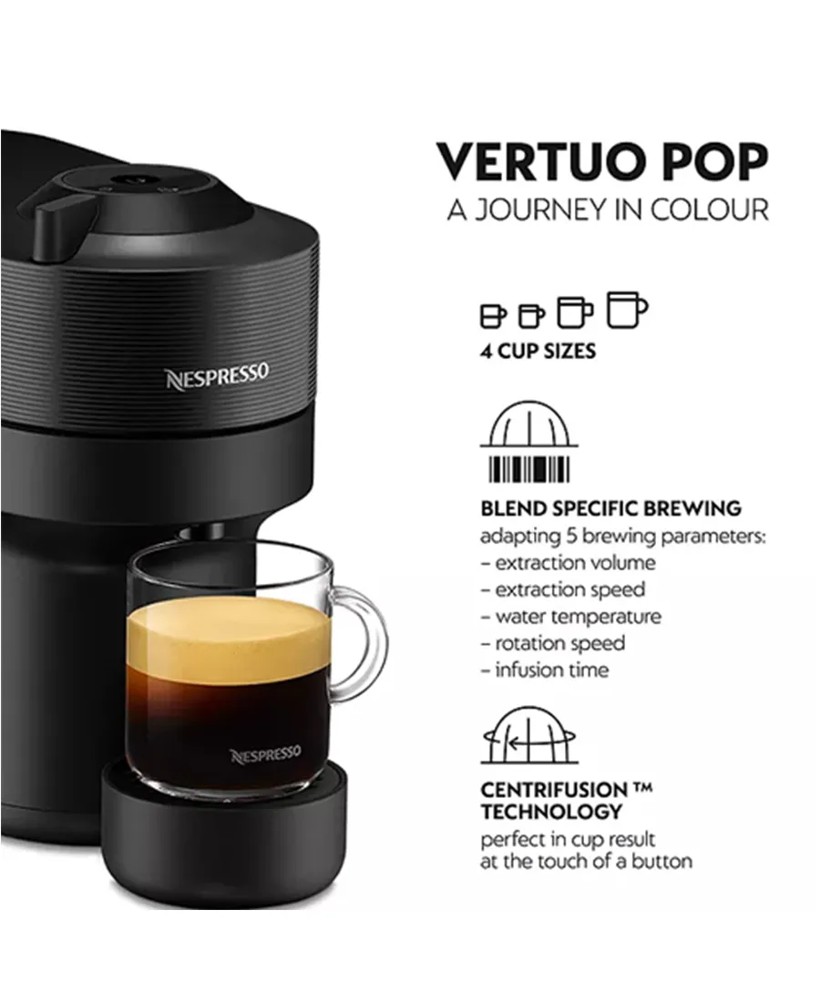 Vertuo Pop Pod Coffee Machine | Liquorice Black