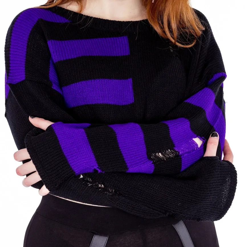 VIOLETTA JUMPER - BLACK/PURPLE