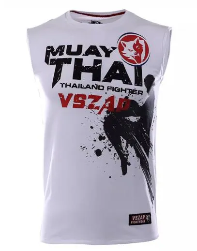 Vszap Bangkok VTT002 Muay Thai Boxing Vest Tank Top S-4XL White