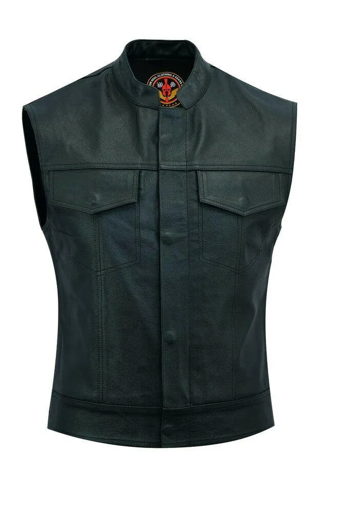 Warrior Gears  Motorcycle Leather Vest | Genuine Leather Climax Lined Biker Waistcoat