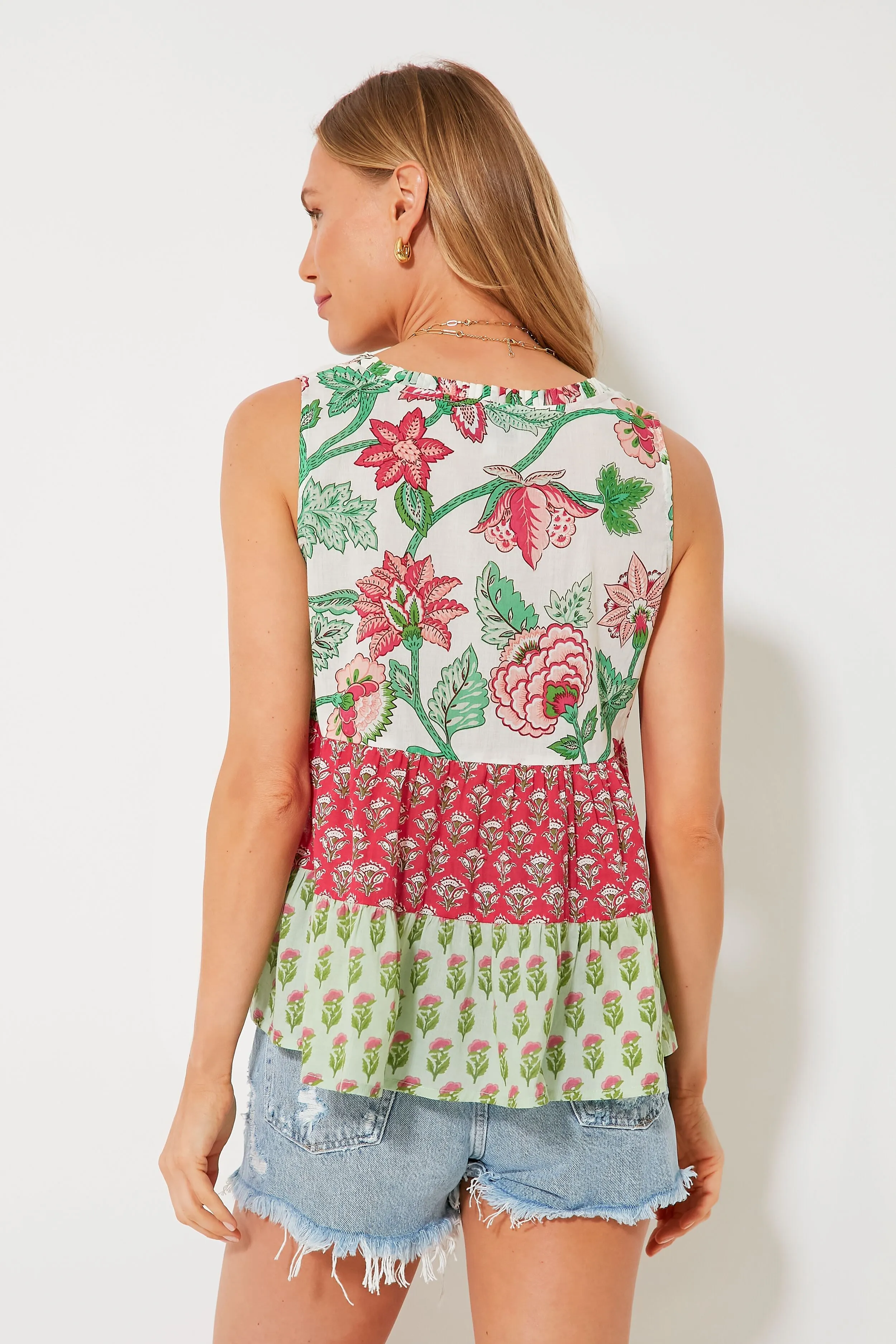 Watermelon Bloom Sleeveless Salty Paloma Top