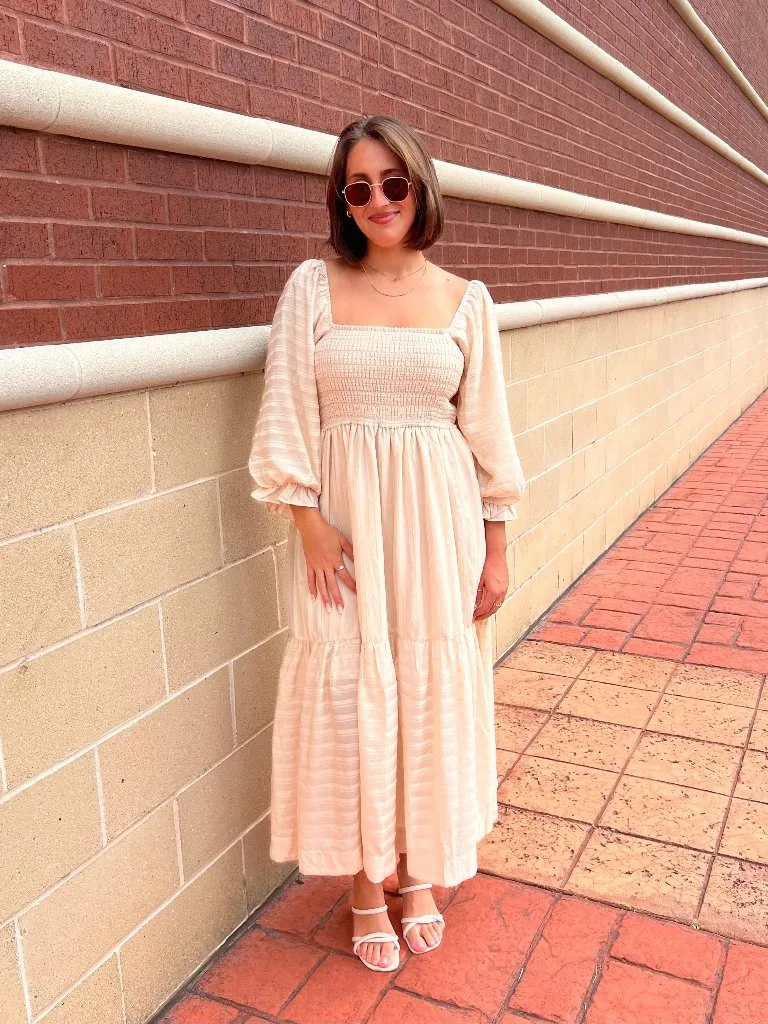 WAVERLY MAXI DRESS IN CREAM