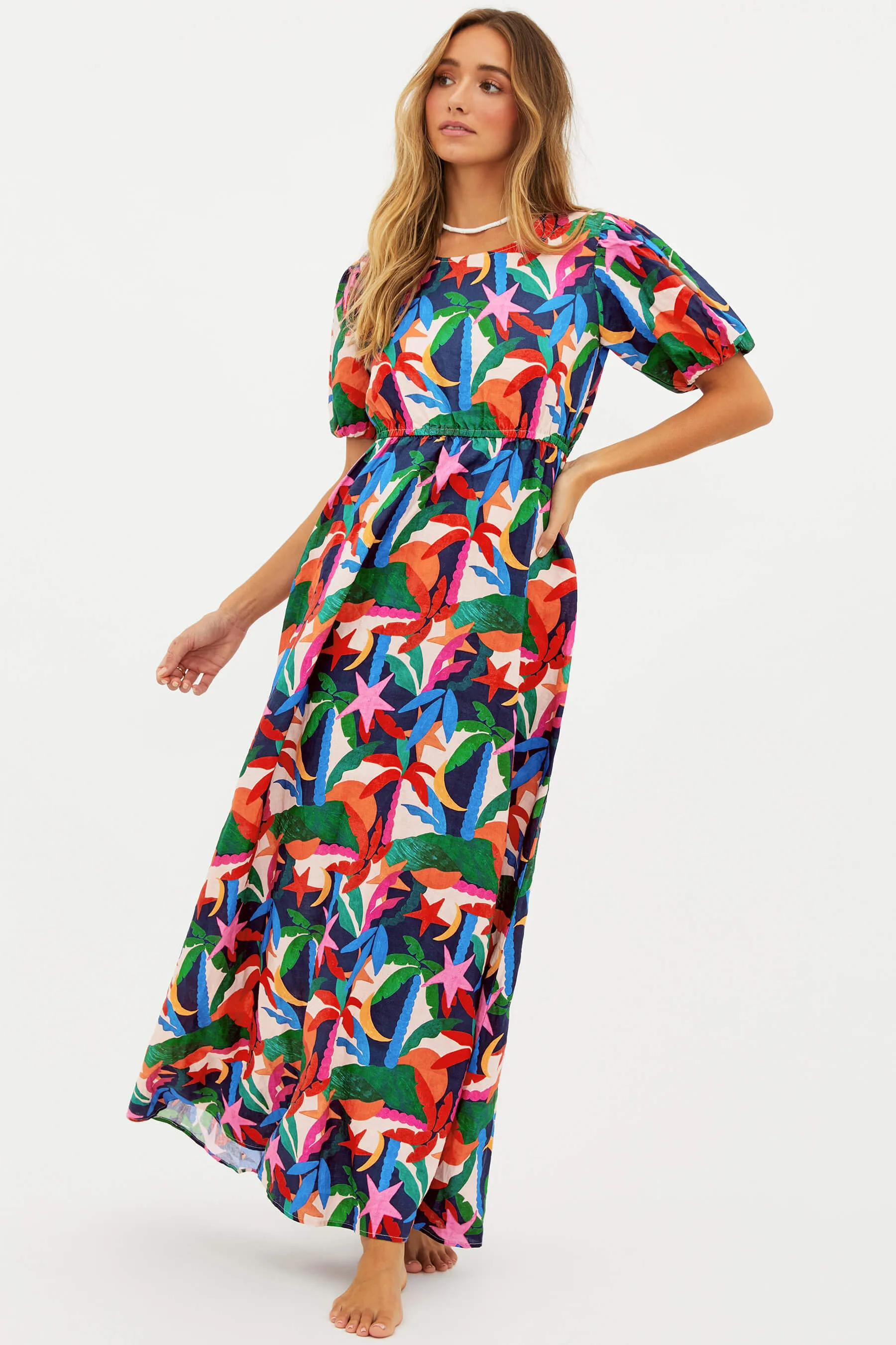 Weston Dress Royal Palm