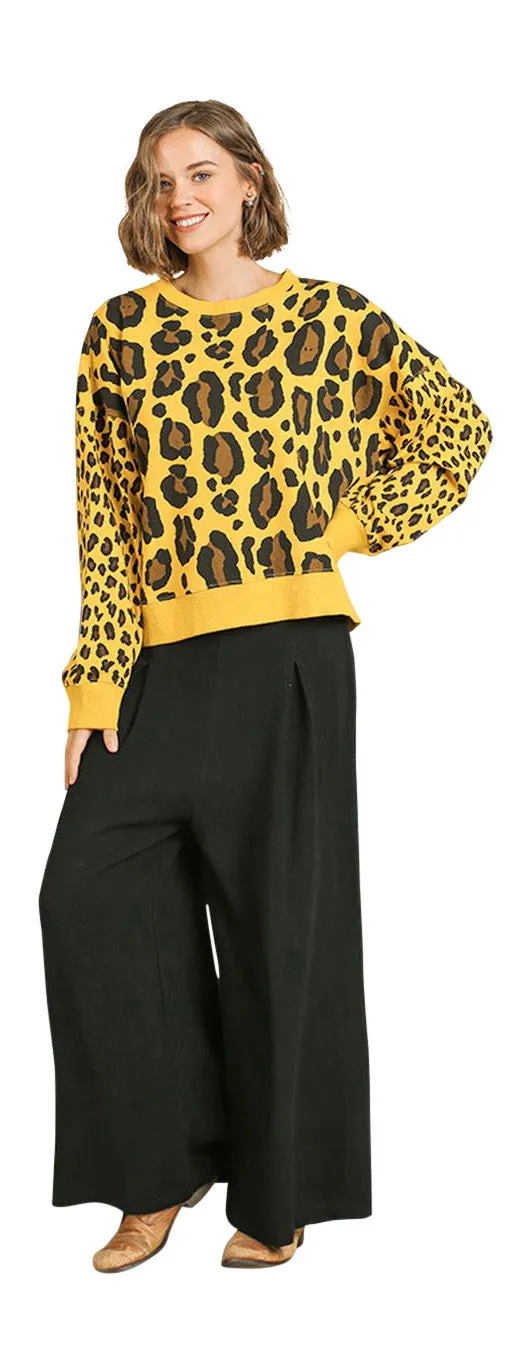 Wild Leopard Top, Yellow