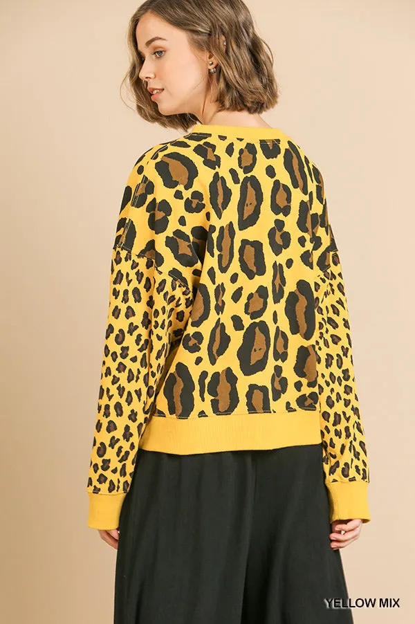 Wild Leopard Top, Yellow