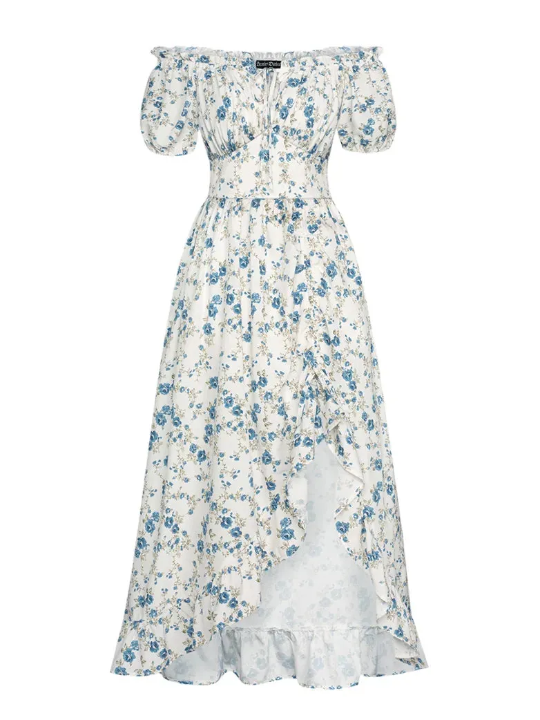 Women Victorian Dress Garden Tea Party Floral Dress