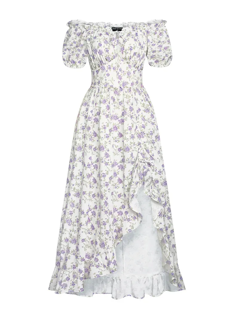 Women Victorian Dress Garden Tea Party Floral Dress