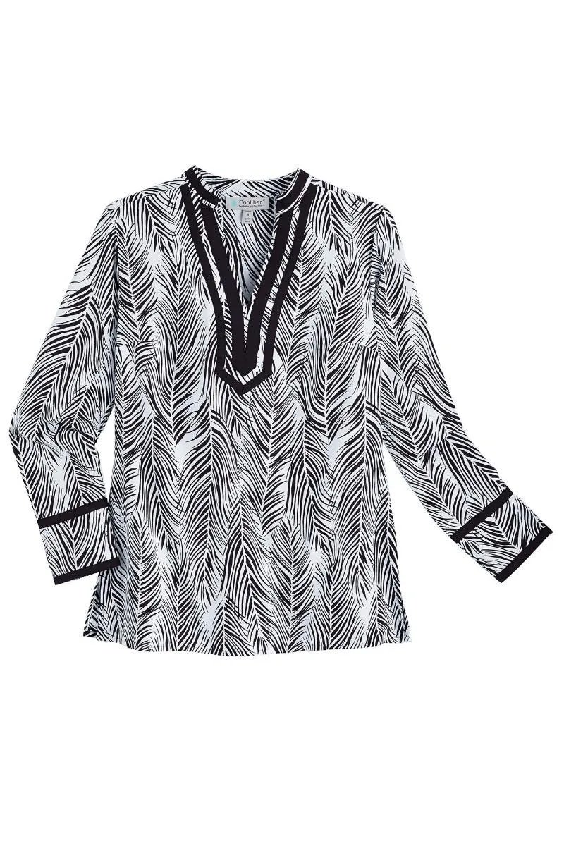 Women's Sampika Tunic Top  |  Black/White Grand Palm