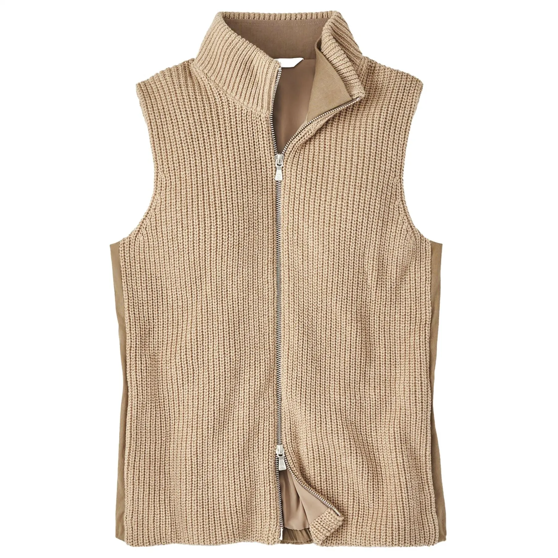 Womens Tatjana Mixed Media Vest Pebble - AW24