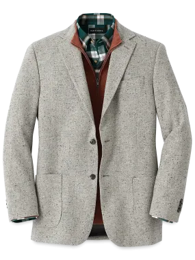 Wool Donegal Notch Lapel Sport Coat - Grey Multi