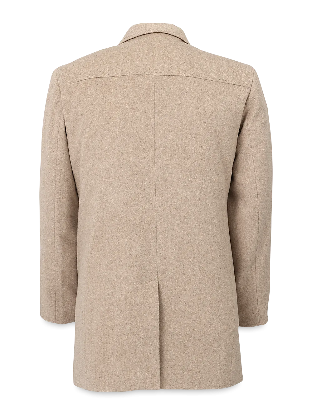 Wool Double Breasted Car Coat - Oatmeal