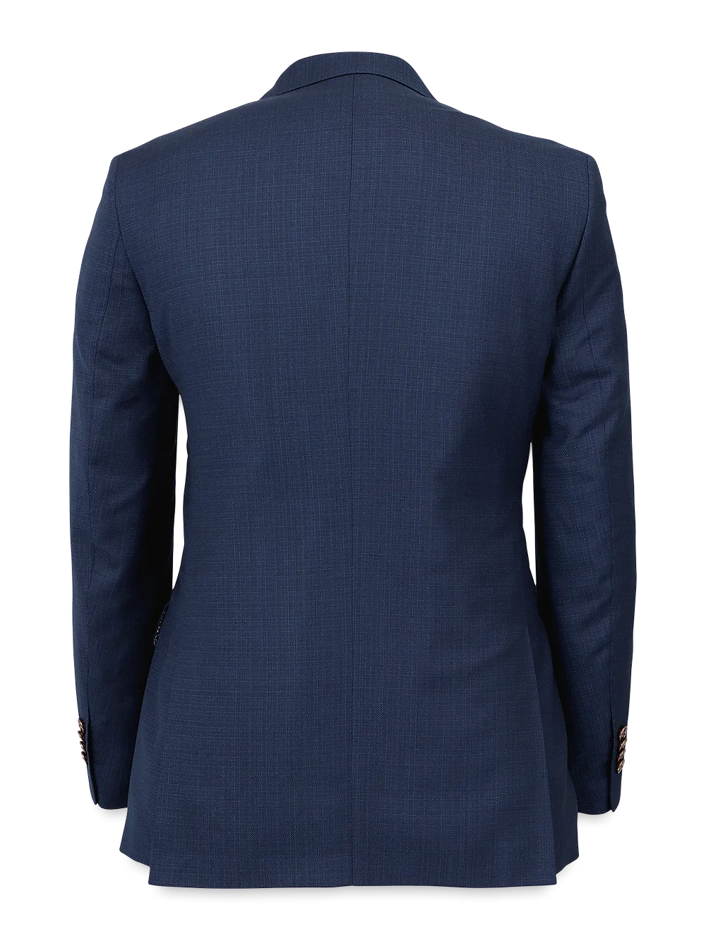 Wool Single Breasted Notch Lapel Sport Coat - Blue